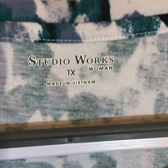 Studio Works 3/4 sleeve Top, Women's 1X - Picture 4 of 8